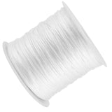 100M x 0.8mm Nylon Chinese Knot Cord Rattail Macrame Shamballa Thread String White - Front View