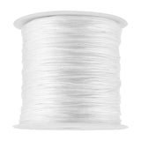 100M x 0.8mm Nylon Chinese Knot Cord Rattail Macrame Shamballa Thread String White
