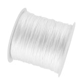 100M x 0.8mm Nylon Chinese Knot Cord Rattail Macrame Shamballa Thread String White