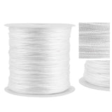 100M x 0.8mm Nylon Chinese Knot Cord Rattail Macrame Shamballa Thread String White