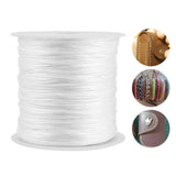 100M x 0.8mm Nylon Chinese Knot Cord Rattail Macrame Shamballa Thread String White