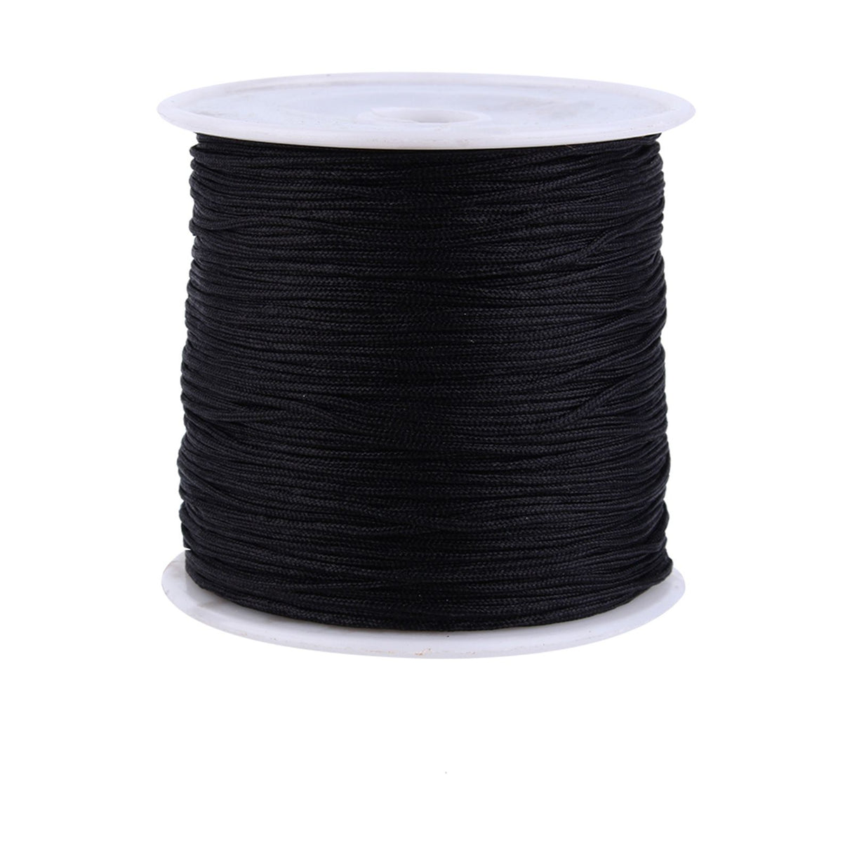 100M x 0.8mm Nylon Chinese Knot Cord Rattail Macrame Shamballa Thread String Black