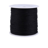 100M x 0.8mm Nylon Chinese Knot Cord Rattail Macrame Shamballa Thread String Black