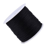100M x 0.8mm Nylon Chinese Knot Cord Rattail Macrame Shamballa Thread String Black