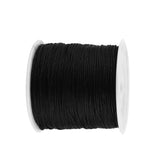 100M x 0.8mm Nylon Chinese Knot Cord Rattail Macrame Shamballa Thread String Black - Side View