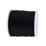 100M x 0.8mm Nylon Chinese Knot Cord Rattail Macrame Shamballa Thread String Black