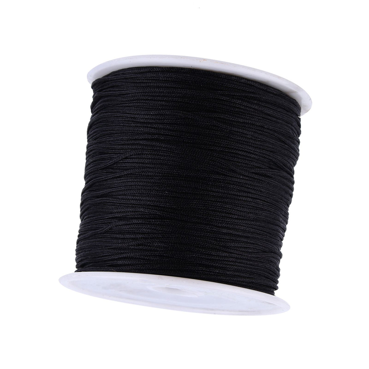 100M x 0.8mm Nylon Chinese Knot Cord Rattail Macrame Shamballa Thread String Black
