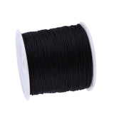 100M x 0.8mm Nylon Chinese Knot Cord Rattail Macrame Shamballa Thread String Black