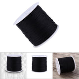 100M x 0.8mm Nylon Chinese Knot Cord Rattail Macrame Shamballa Thread String Black
