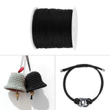 100M x 0.8mm Nylon Chinese Knot Cord Rattail Macrame Shamballa Thread String Black - Extra Image