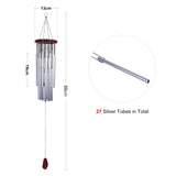 27 Tubes Wind Chimes Tube Gift Decoration for Yard Garden Outdoor Living