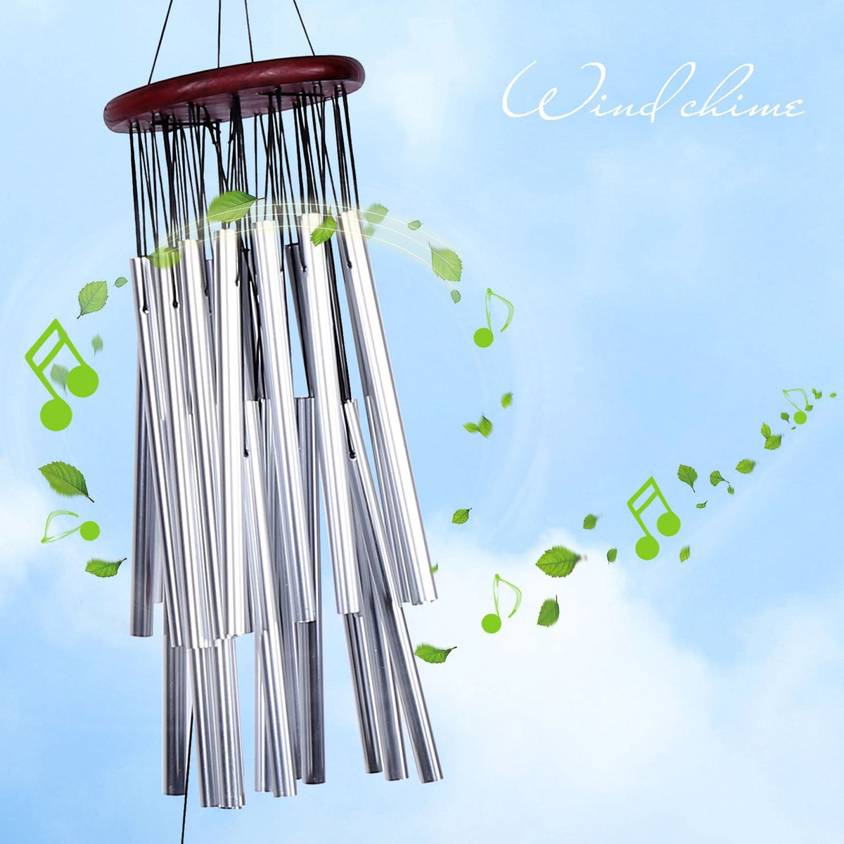 27 Tubes Wind Chimes Tube Gift Decoration for Yard Garden Outdoor Living