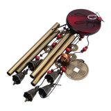 4 Tubes 5 Bells Bronze Yard Garden Outdoor Living Wind Chimes Gift - Top-Down View