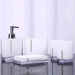 5PCS Suit Acrylic Bathroom Accessories Set Bath Cup Toothbrush Holder Soap Dish