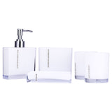 5PCS Suit Acrylic Bathroom Accessories Set Bath Cup Toothbrush Holder Soap Dish