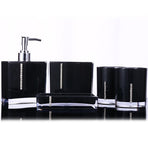 5PC/Set Acrylic Bathroom Accessories Bath Cup Bottle Toothbrush Holder Soap Dish