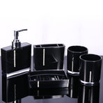 5PC/Set Acrylic Bathroom Accessories Bath Cup Bottle Toothbrush Holder Soap Dish
