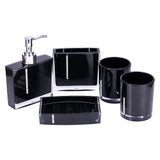 5PC/Set Acrylic Bathroom Accessories Bath Cup Bottle Toothbrush Holder Soap Dish