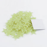 100pcs 3D Wall Glow In The Dark Star Stickers Decal In Baby Kid Nursery Bedroom - Rear View