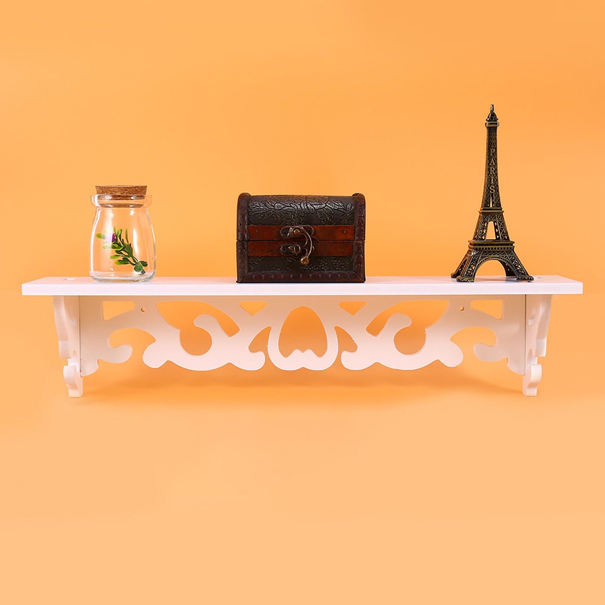 White Hollow Floating Shelf Wall Shop Bookshelf Display Shelf Furniture