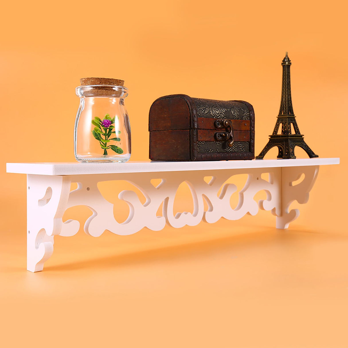 White Hollow Floating Shelf Wall Shop Bookshelf Display Shelf Furniture