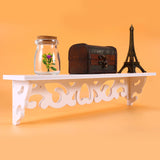 White Hollow Floating Shelf Wall Shop Bookshelf Display Shelf Furniture - Close-Up Angle