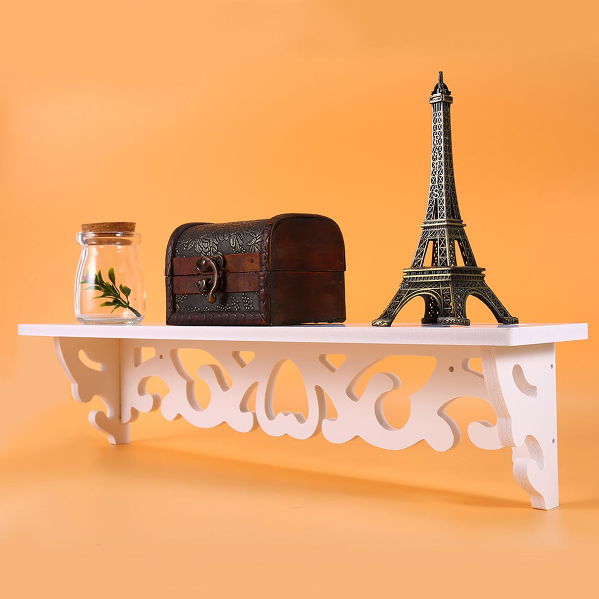 White Hollow Floating Shelf Wall Shop Bookshelf Display Shelf Furniture