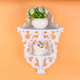 2 Tier Carved Home Bathroom Corner Shower Storage Shelf Rack Stand Display White - Extra Image