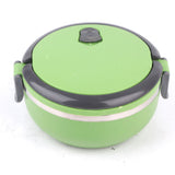 Round 1 Layer Durable Stainless Steel Lunch Box Bento Picnic Food Container - Front View