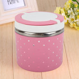 1 Layer Stainless Steel Insulation Thermo Thermal Lunch Box Food Container Hot
