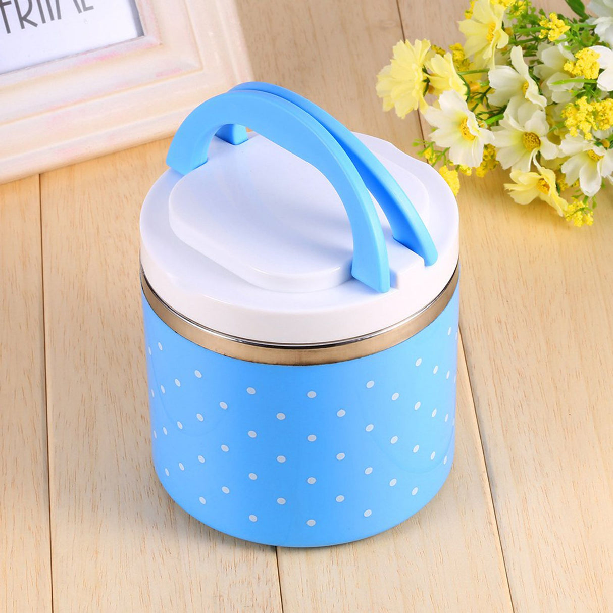 1 Layer Stainless Steel Insulation Thermo Thermal Lunch Box Food Container Hot