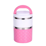 2 Layer Stainless Steel Insulation Thermo Thermal Lunch Box Food Container Hot