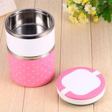 2 Layer Stainless Steel Insulation Thermo Thermal Lunch Box Food Container Hot
