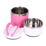 2 Layer Stainless Steel Insulation Thermo Thermal Lunch Box Food Container Hot
