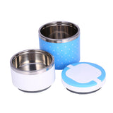 2 Layer Stainless Steel Insulation Thermo Thermal Lunch Box Food Container Hot - Rear View