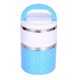 2 Layer Stainless Steel Insulation Thermo Thermal Lunch Box Food Container Hot