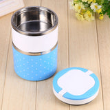 2 Layer Stainless Steel Insulation Thermo Thermal Lunch Box Food Container Hot