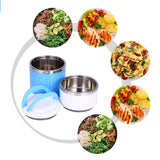 2 Layer Stainless Steel Insulation Thermo Thermal Lunch Box Food Container Hot