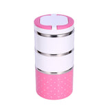 3 Layer Stainless Steel Insulation Thermo Thermal Lunch Box Food Container Hot