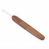10pcs Bamboo Handle Aluminum Crochet Hook Knitting Knit Needle Weave Yarn Set - 45-Degree Angle