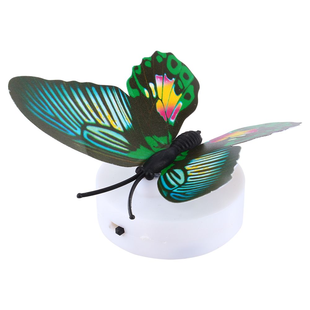 Colorful Changing Butterfly LED Night Light Lamp Home Room Desk Wall Decor AB