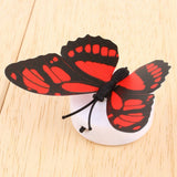 Colorful Changing Butterfly LED Night Light Lamp Home Room Desk Wall Decor AB