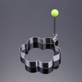 1pcs Plum Fried Egg Mold Stainless Steel Egg Rings Pancake Shaper - 45-Degree Angle