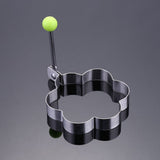 1pcs Plum Fried Egg Mold Stainless Steel Egg Rings Pancake Shaper - Rear View