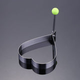 Fried Egg Mold Stainless Steel Egg Rings Pancake Shaper - Close-Up Angle