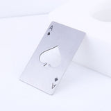 Bar Tool Bottle Soda Beer Cap Opener Wine Playing Card Ace of Spades Poker AC - Rear View