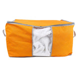 Foldable Clothing Organizer Clothing Storage Box For Clothes Underbed Dustproof Bag Orange