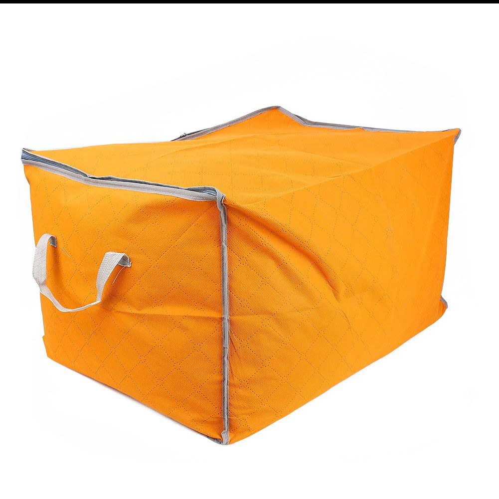 Foldable Clothing Organizer Clothing Storage Box For Clothes Underbed Dustproof Bag Orange