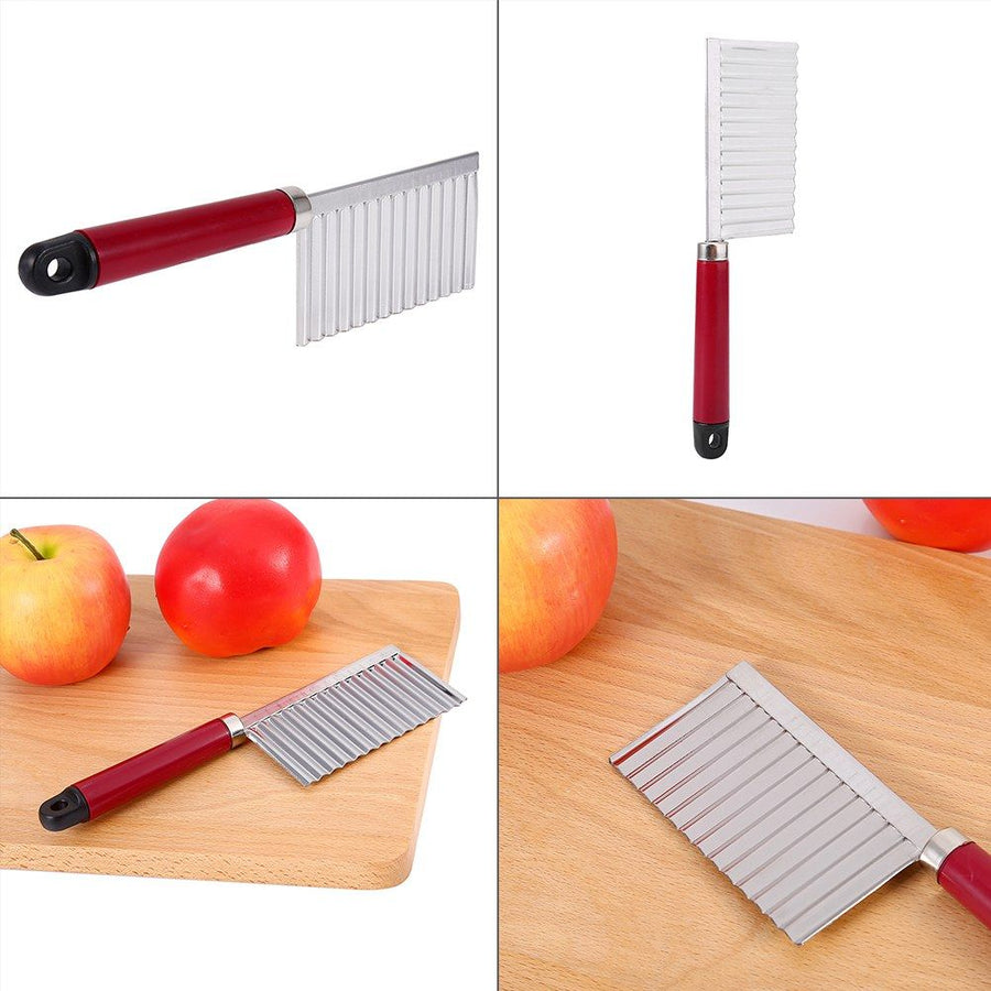 Potato Wavy Edged Knife Multifunction Stainless Steel Fruit Cutting Cooking Tool