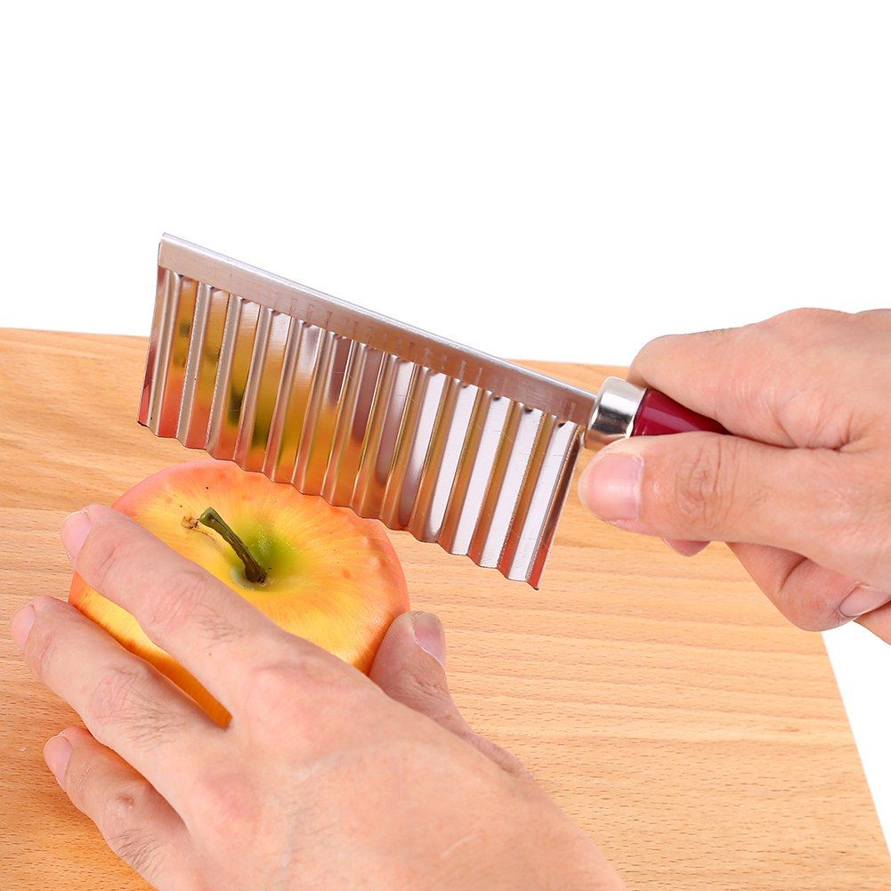 Potato Wavy Edged Knife Multifunction Stainless Steel Fruit Cutting Cooking Tool